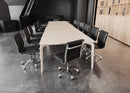 Zuo Modern Lider Plus Armless Office Chair in Black/White/Gray