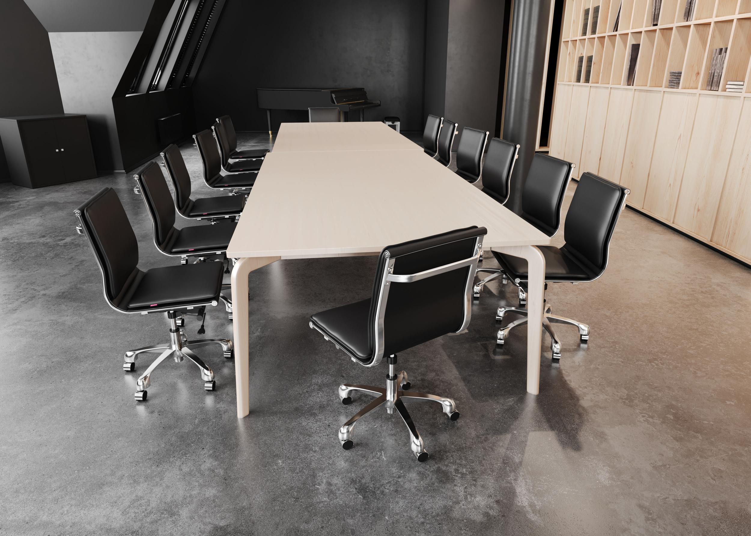 Zuo Modern Lider Plus Armless Office Chair in Black/White/Gray