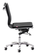 Zuo Modern Lider Plus Armless Office Chair in Black/White/Gray