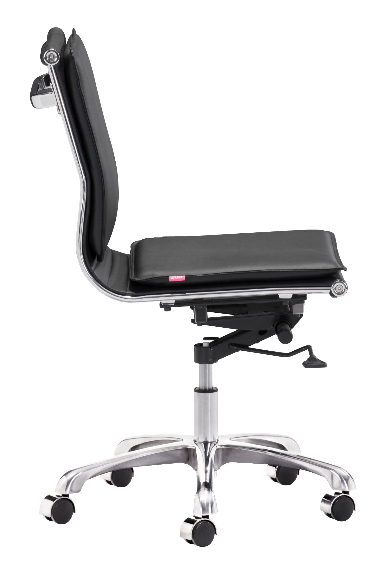 Zuo Modern Lider Plus Armless Office Chair in Black/White/Gray