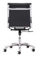 Zuo Modern Lider Plus Armless Office Chair in Black/White/Gray