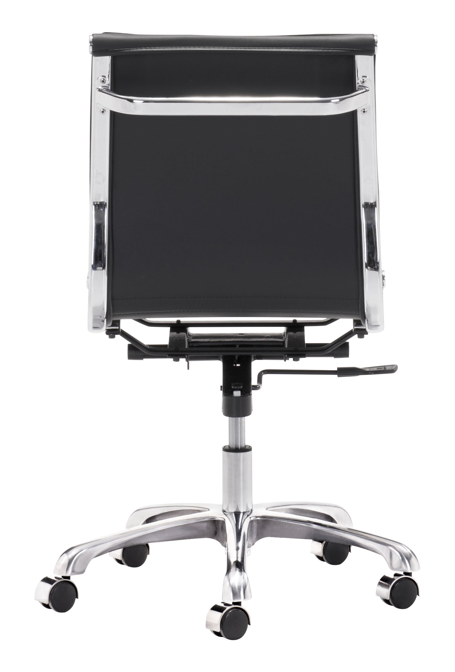Zuo Modern Lider Plus Armless Office Chair in Black/White/Gray
