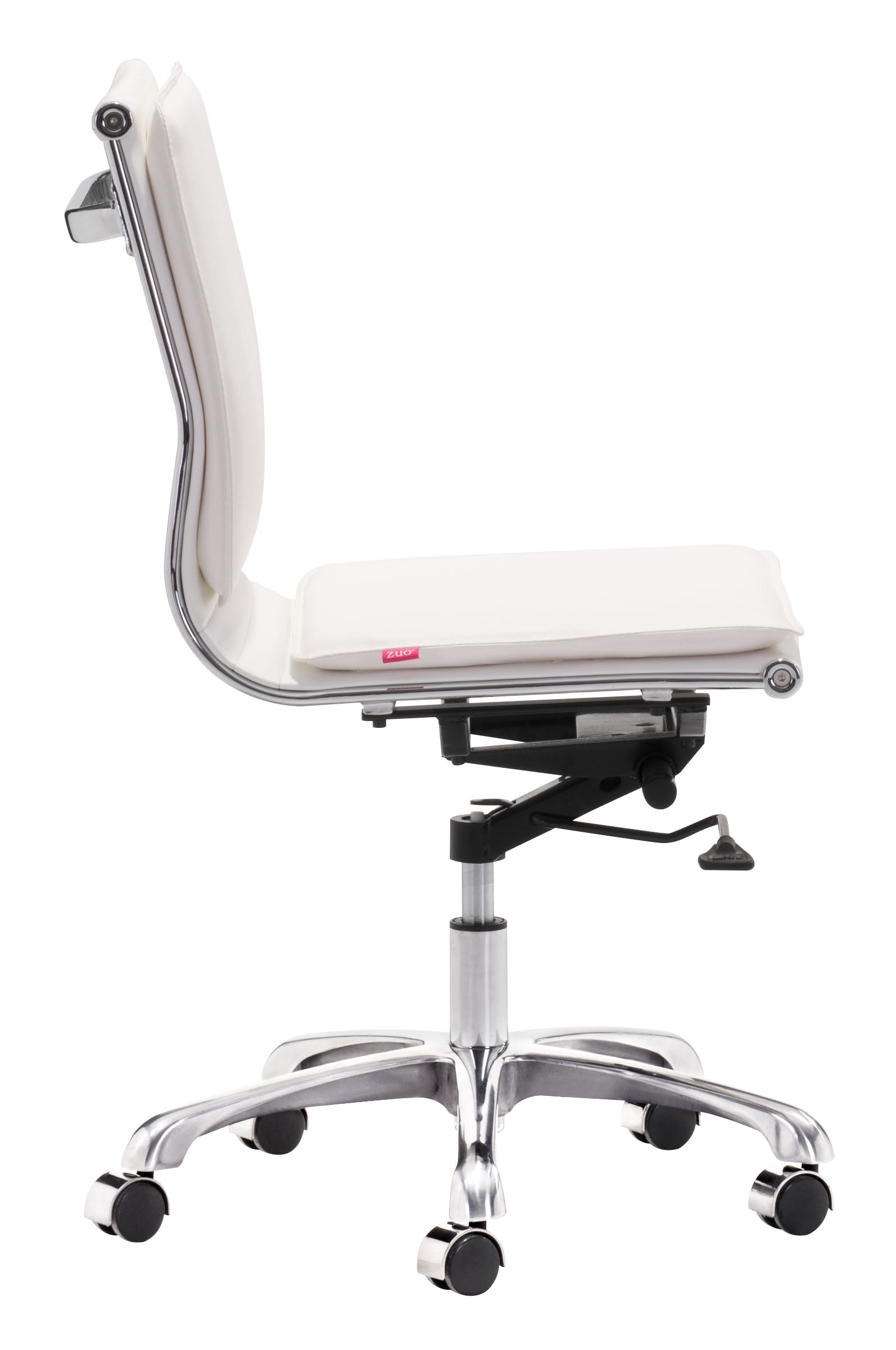 Zuo Modern Lider Plus Armless Office Chair in Black/White/Gray