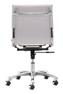 Zuo Modern Lider Plus Armless Office Chair in Black/White/Gray