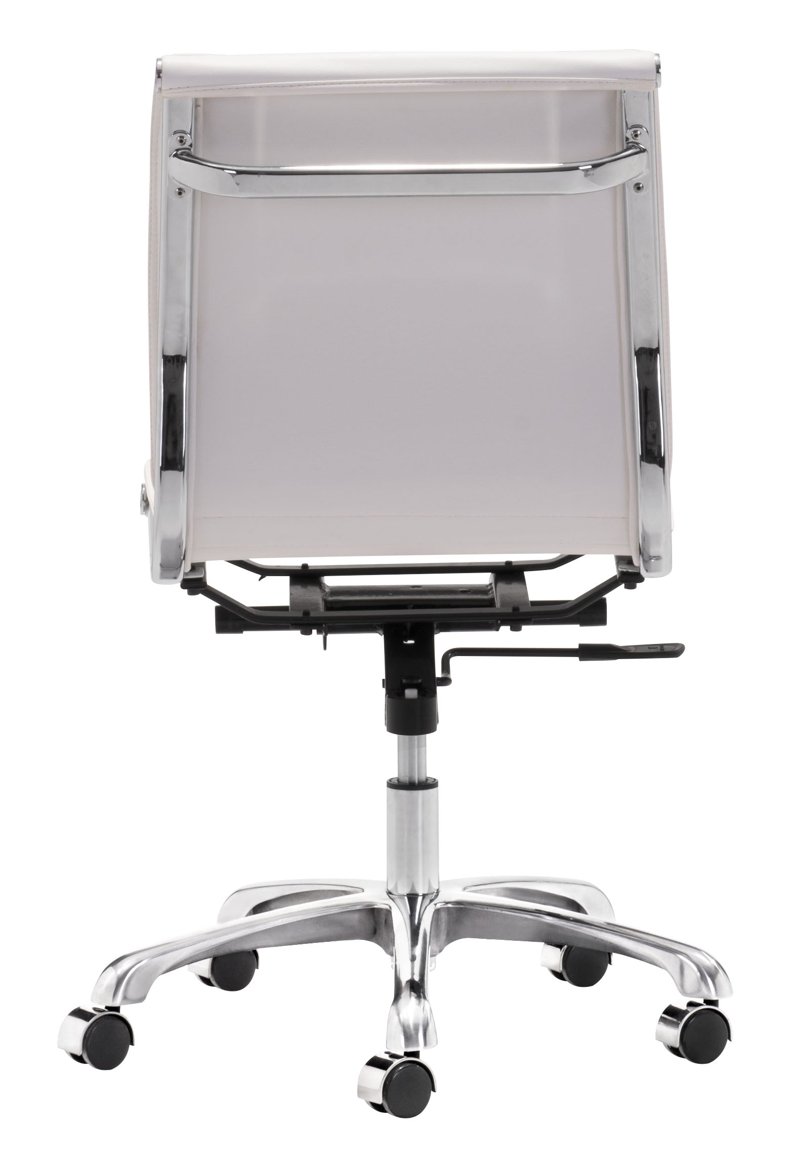 Zuo Modern Lider Plus Armless Office Chair in Black/White/Gray