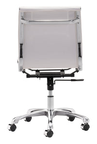 Zuo Modern Lider Plus Armless Office Chair in Black/White/Gray