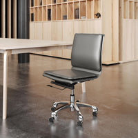 Zuo Modern Lider Plus Armless Office Chair in Black/White/Gray