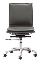 Zuo Modern Lider Plus Armless Office Chair in Black/White/Gray