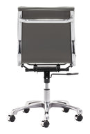 Zuo Modern Lider Plus Armless Office Chair in Black/White/Gray