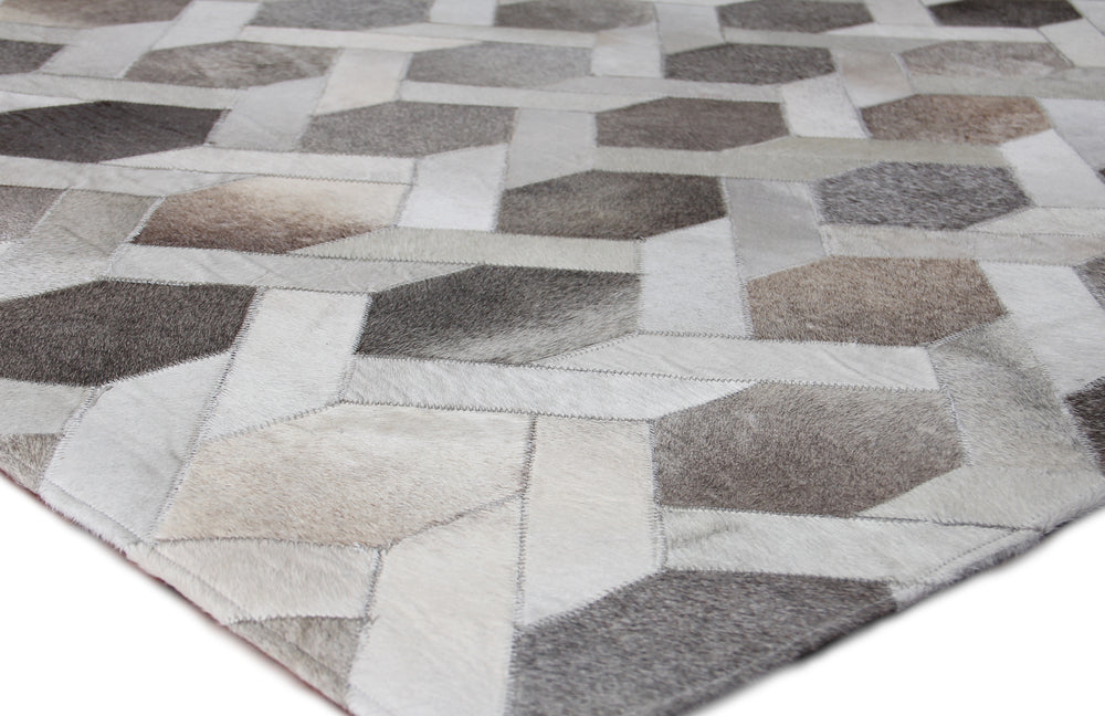 Exquisite Rugs Natural Hide Cowhide Silver Area Rug