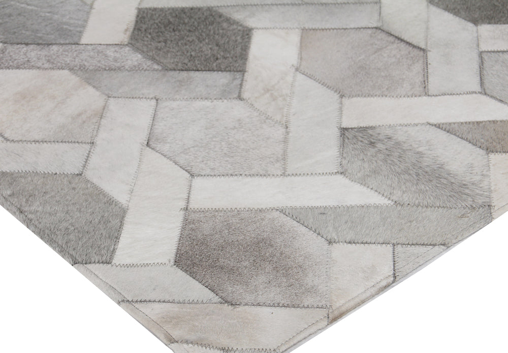 Exquisite Rugs Natural Hide Cowhide Silver Area Rug