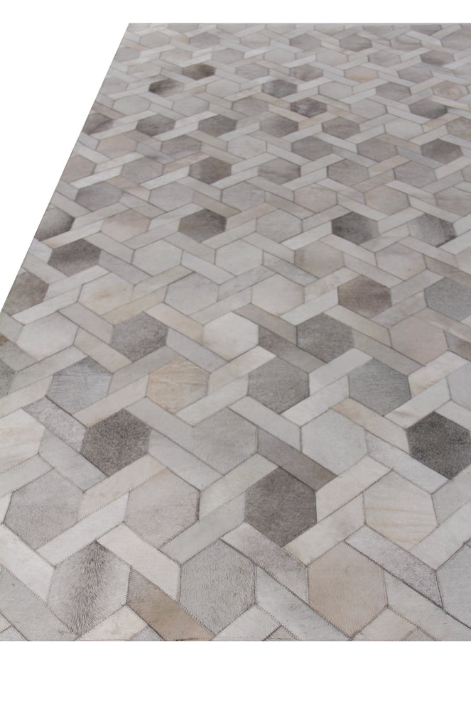 Exquisite Rugs Natural Hide Cowhide Silver Area Rug