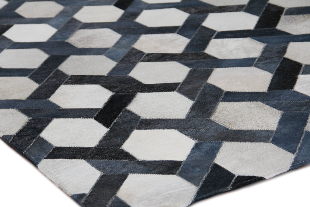 Exquisite Rugs Natural Hide Cowhide Silver Area Rug