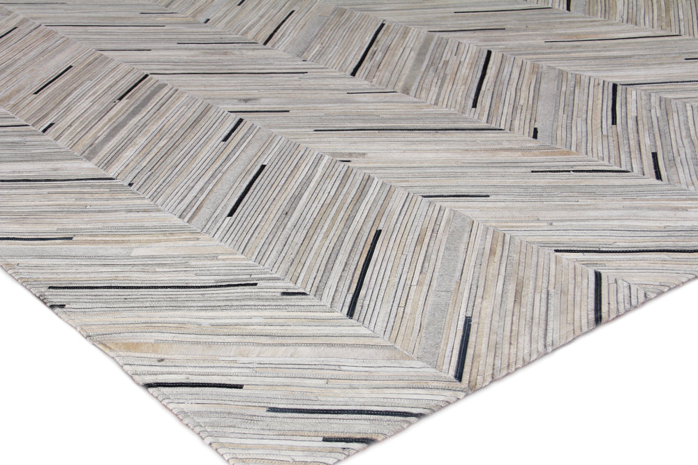 Exquisite Rugs Natural Hide Cowhide Silver Area Rug