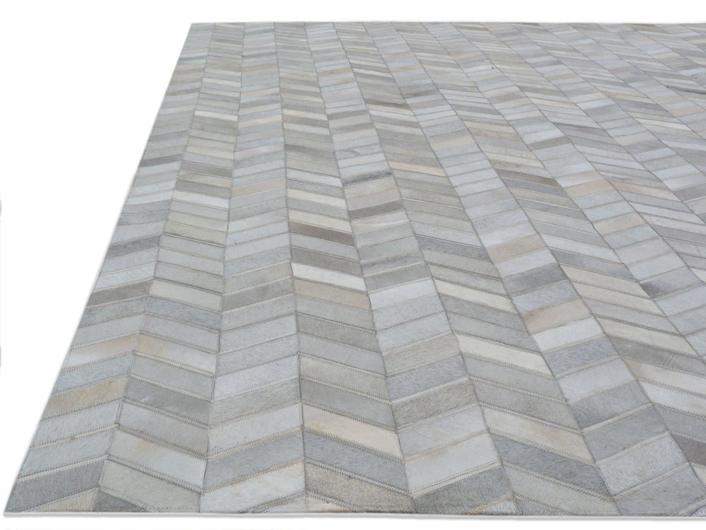 Exquisite Rugs Natural Hide Cowhide Silver Area Rug