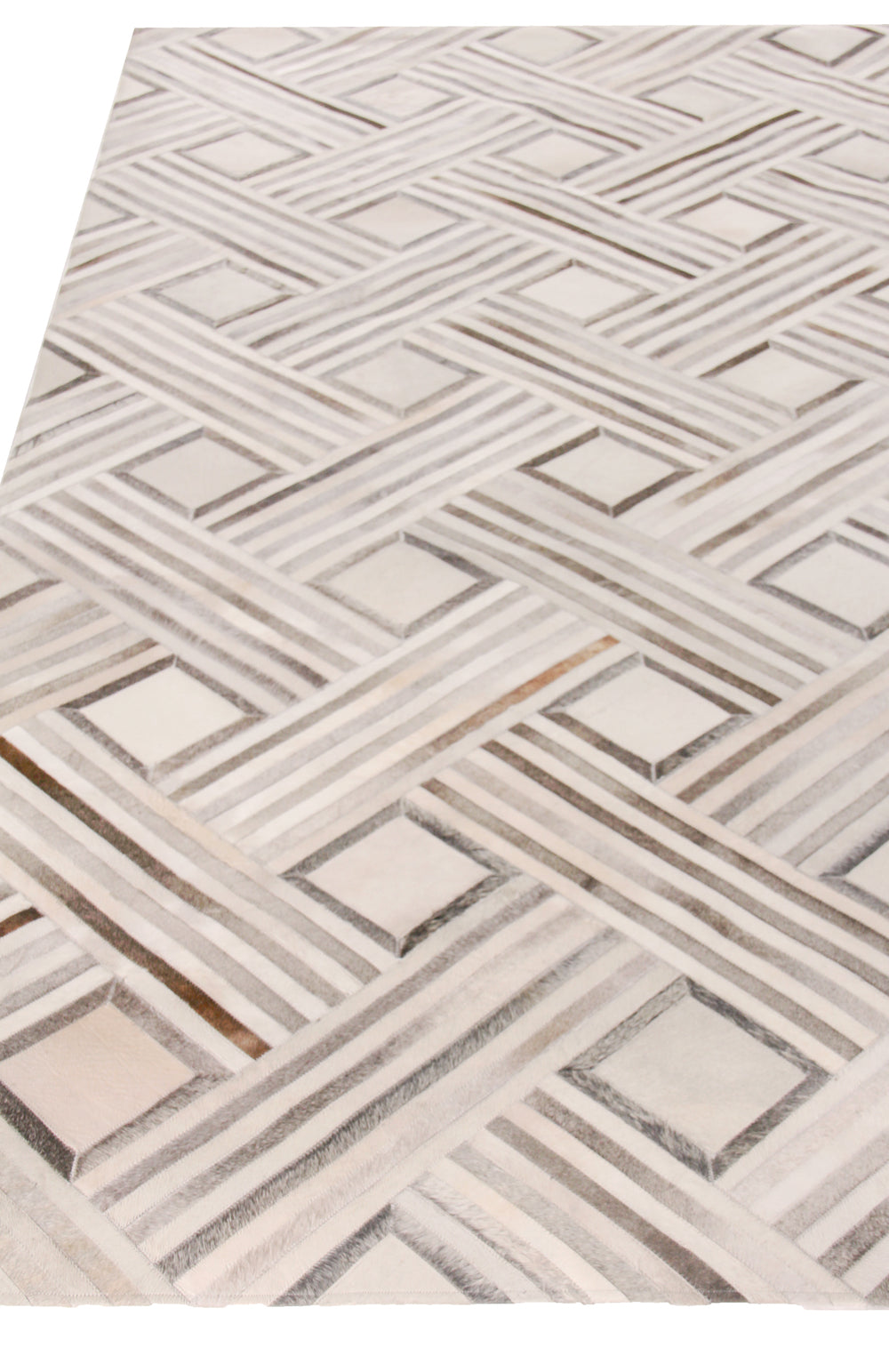 Exquisite Rugs Natural Hide Cowhide Silver Area Rug