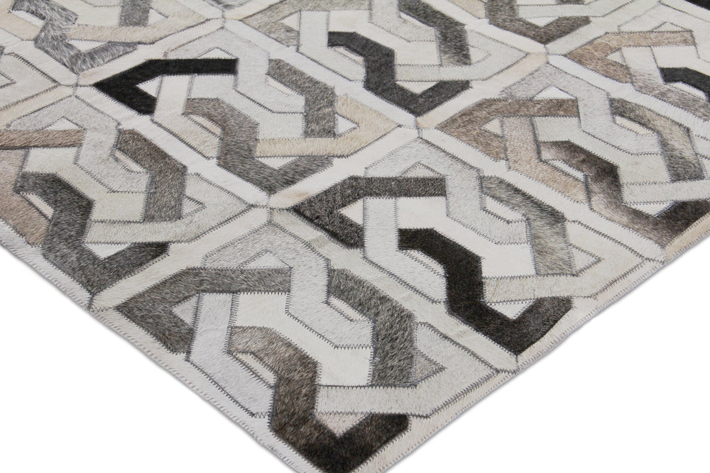Exquisite Rugs Natural Hide Cowhide Silver Area Rug