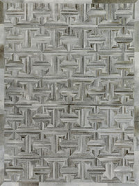 Exquisite Rugs Natural Hide Cowhide Silver Area Rug