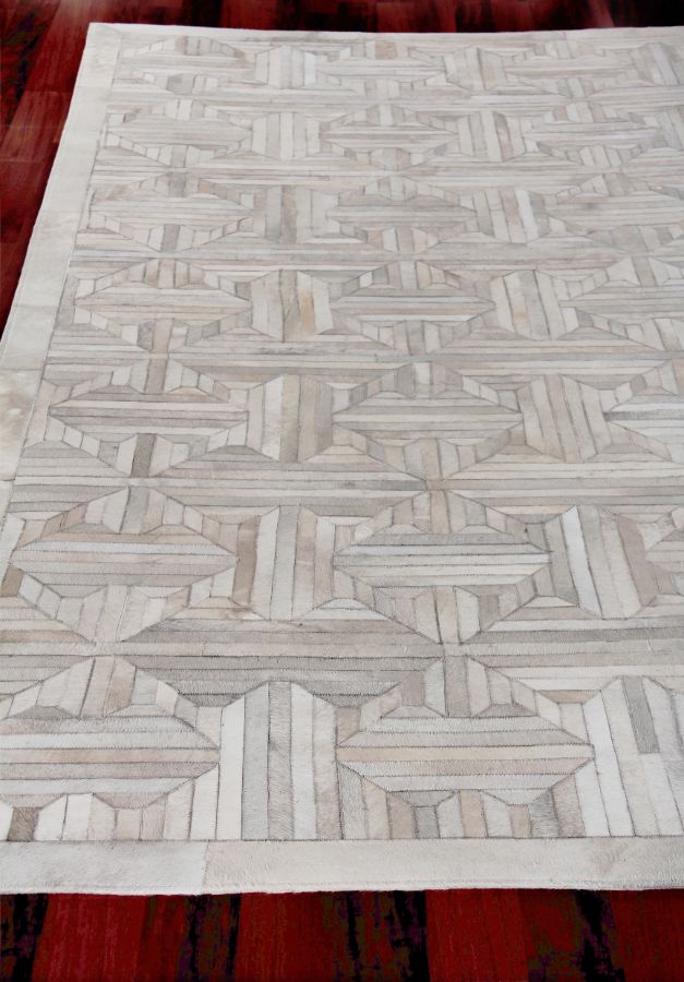 Exquisite Rugs Natural Hide Cowhide Silver Area Rug