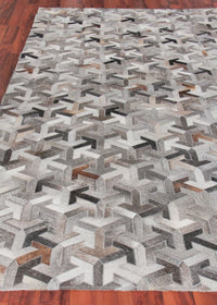Exquisite Rugs Natural Hide Cowhide Silver Area Rug
