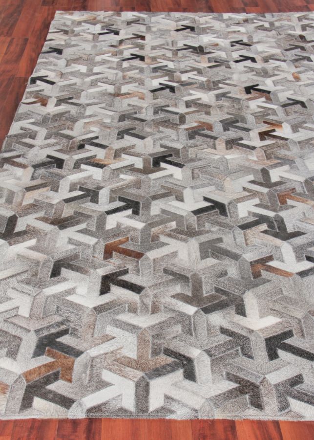 Exquisite Rugs Natural Hide Cowhide Silver Area Rug