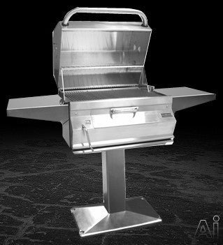 Fire Magic Charcoal Legacy Patio Post Grill w Smoker Hood