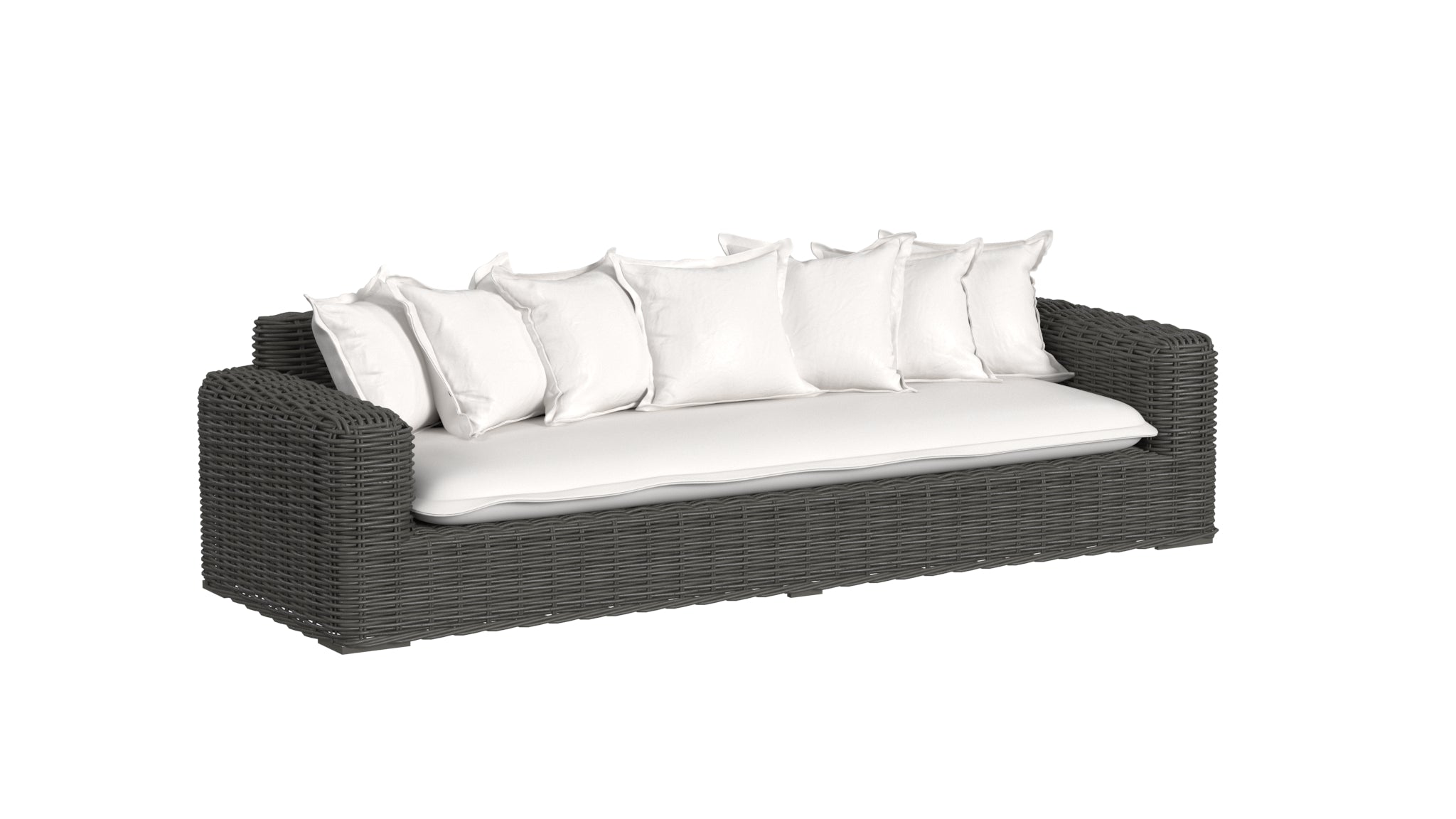 Sunset West Cabo Sofa in Soothe Pearl with Flange Welt