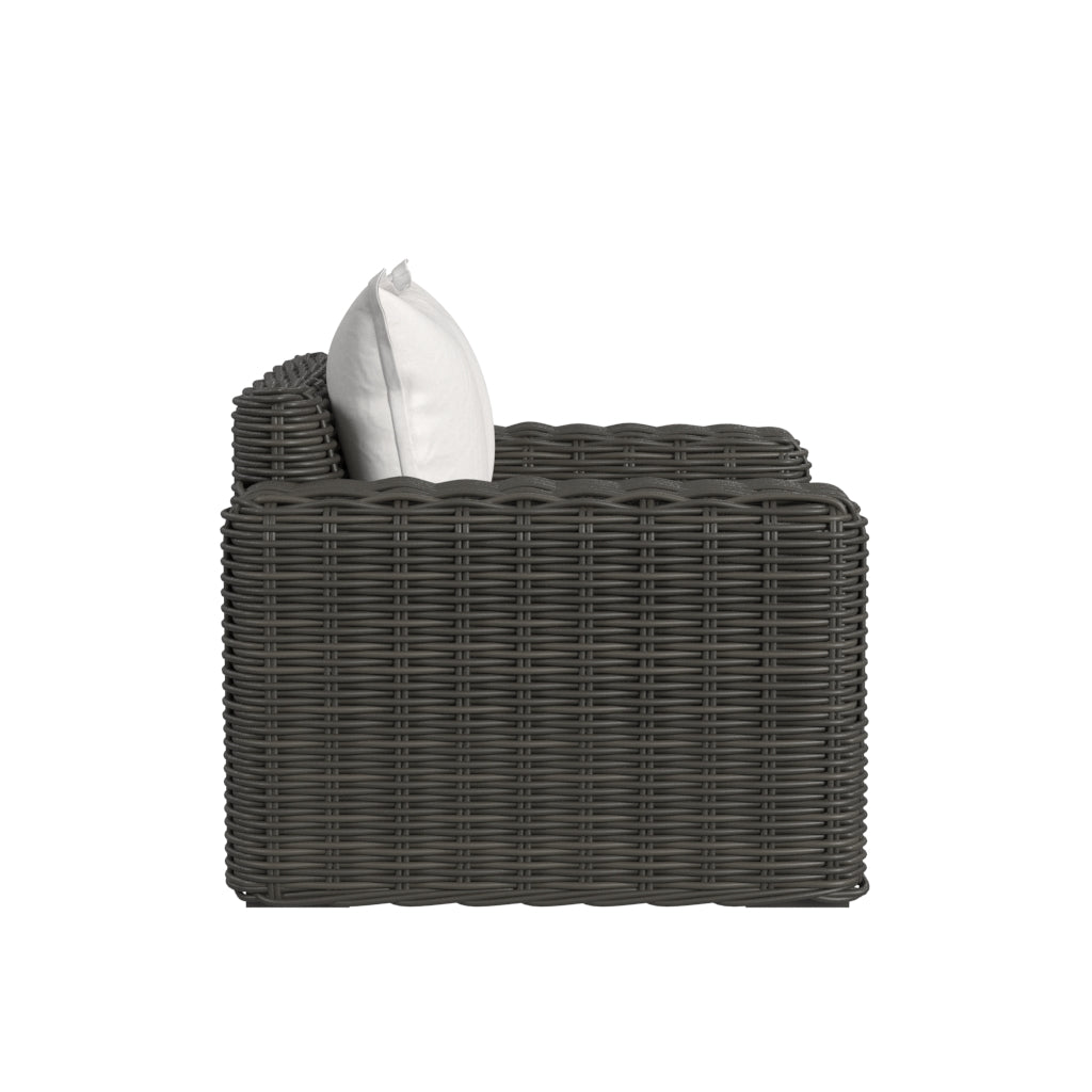 Sunset West Cabo Oversized Swivel Club Chair in Soothe Pearl with Flange Welt