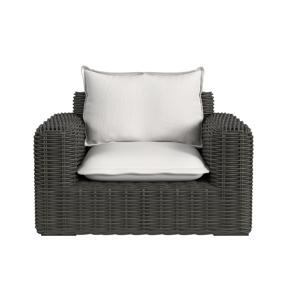 Sunset West Cabo Oversized Club Chair in Soothe Pearl with Flange Welt