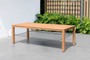 International Home Miami Amazonia 7-Piece Rectangular Patio Dining Set | Teak Finish | Ideal for Outdoors and Indoors