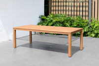 International Home Miami Amazonia 7-Piece Rectangular Patio Dining Set | Teak Finish | Ideal for Outdoors and Indoors