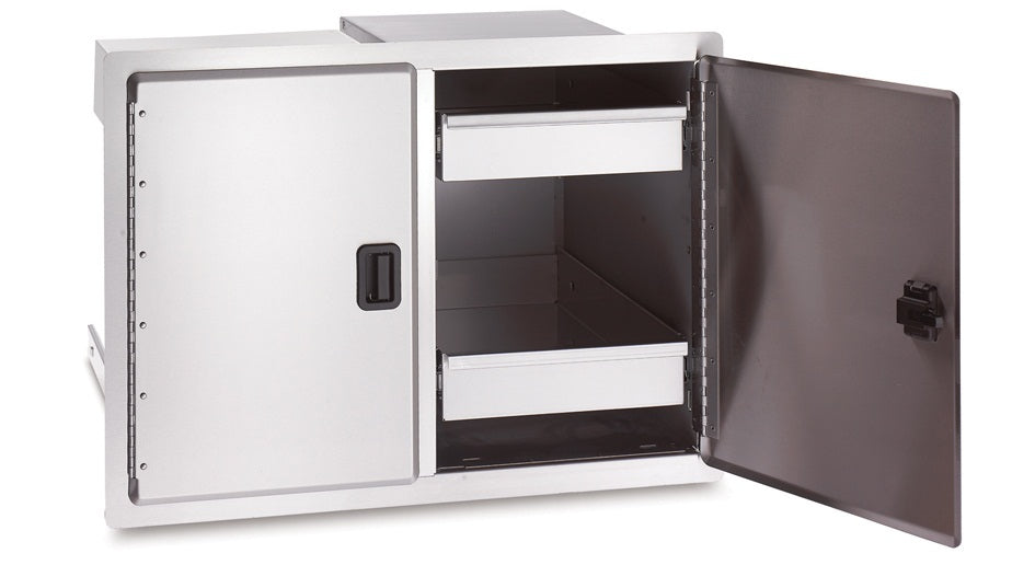 Fire Magic Legacy Double Door w Dual Drawers and Trash Tray