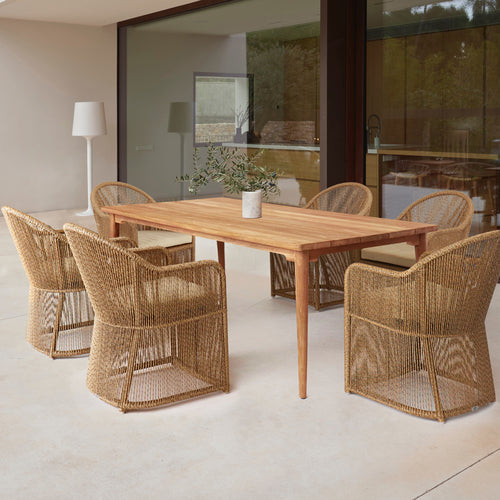 Skyline Design Calixto Rectangular Teak Dining Table