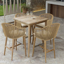 Skyline Design Calixto Square Teak Pub Table