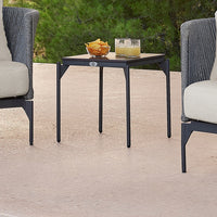 Skyline Design Boston Side Table with Glass