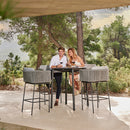 Skyline Design Boston Square Pub Table with Glass