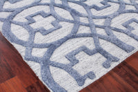 Exquisite Rugs Windsor Handmade Hand Loomed New Zealand Wool and Bamboo Silk Rug 6'X9'