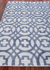 Exquisite Rugs Windsor Handmade Hand Loomed New Zealand Wool and Bamboo Silk Rug 6'X9'