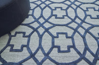 Exquisite Rugs Windsor Handmade Hand Loomed New Zealand Wool and Bamboo Silk Rug 6'X9'