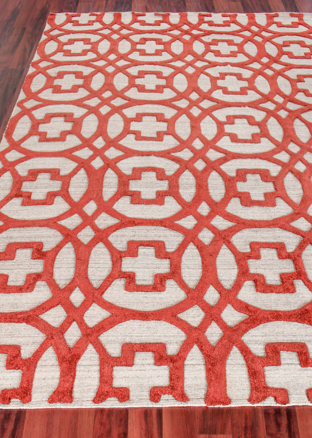 Exquisite Rugs Windsor Handmade Hand Loomed New Zealand Wool and Bamboo Silk Rug 6'X9'