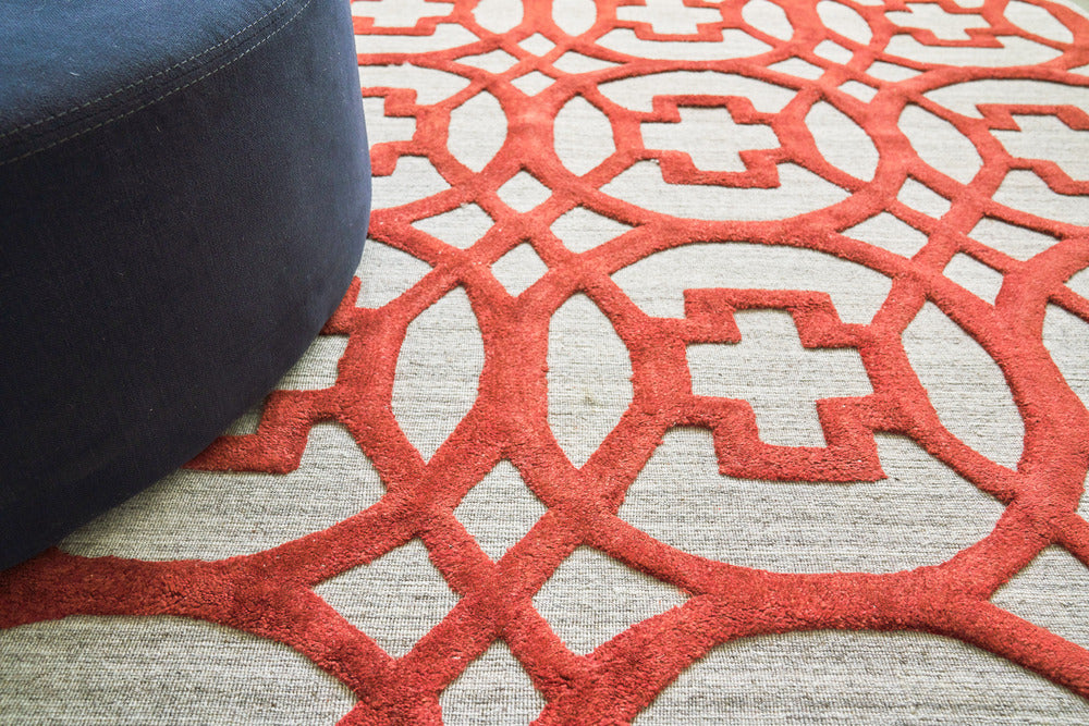 Exquisite Rugs Windsor Handmade Hand Loomed New Zealand Wool and Bamboo Silk Rug 6'X9'