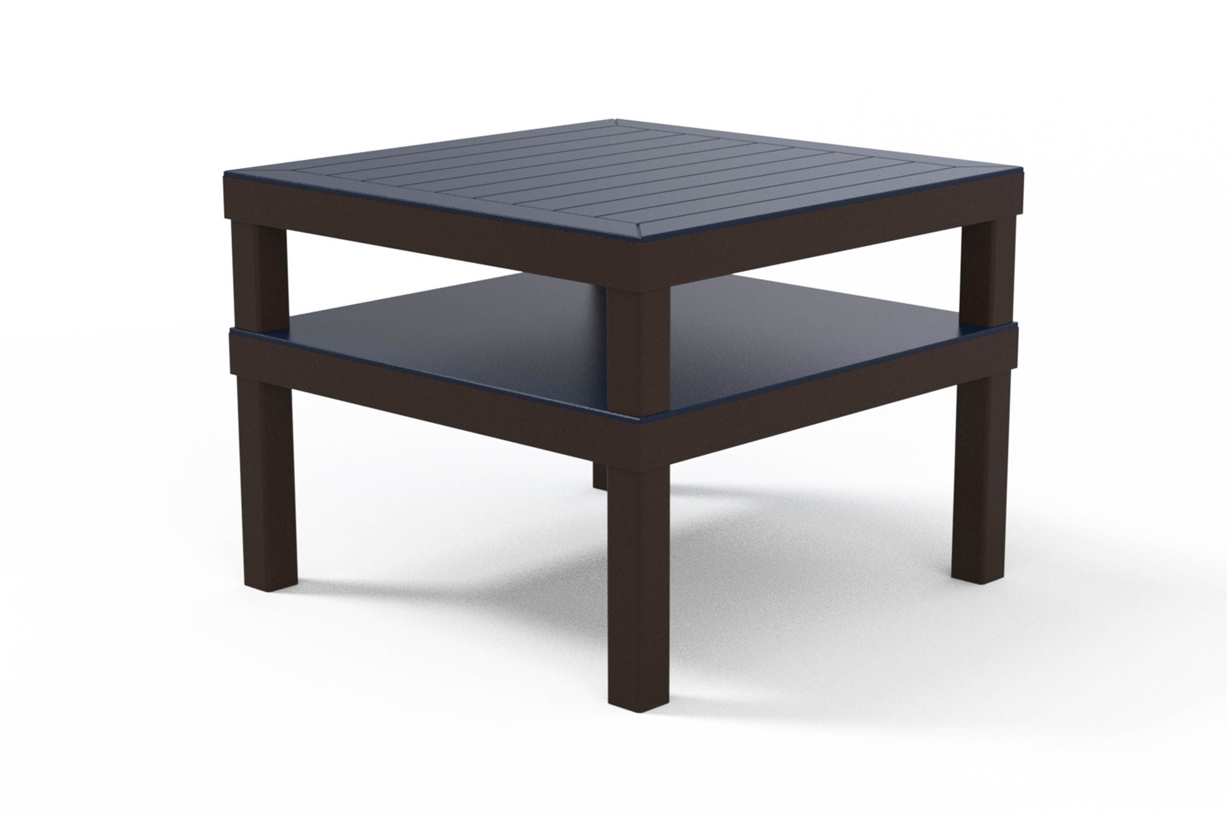 Telescope Casual Leeward Marine Grade Polymer 28.5" x 28.5" Marine Grade Polymer Top Corner Table