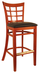 H&D Seating Window Back Series Wood Bar Stool