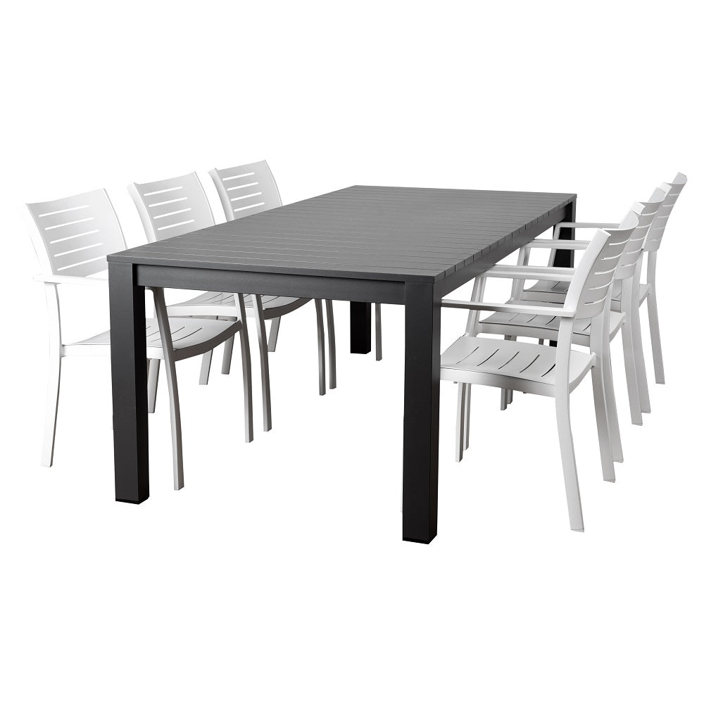 International Home Miami Atlantic Noordam 7 Piece Rectangular Patio Dining Set