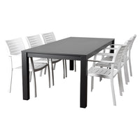 International Home Miami Atlantic Noordam 7 Piece Rectangular Patio Dining Set
