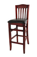 H&D Seating Crown Back Series Wood Bar Stool