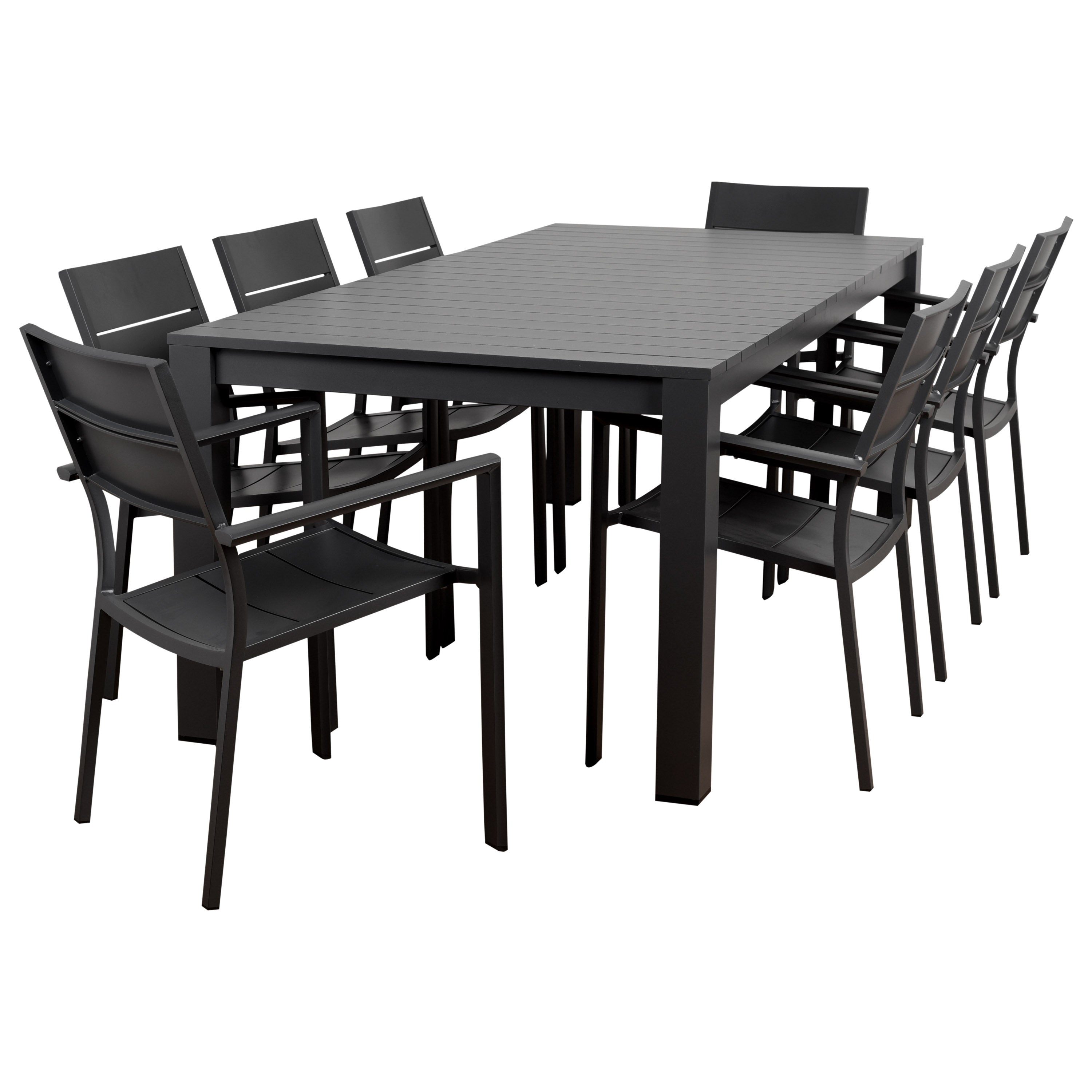 International Home Miami Atlantic Koningsdam 9 Piece Rectangular Patio Dining Set
