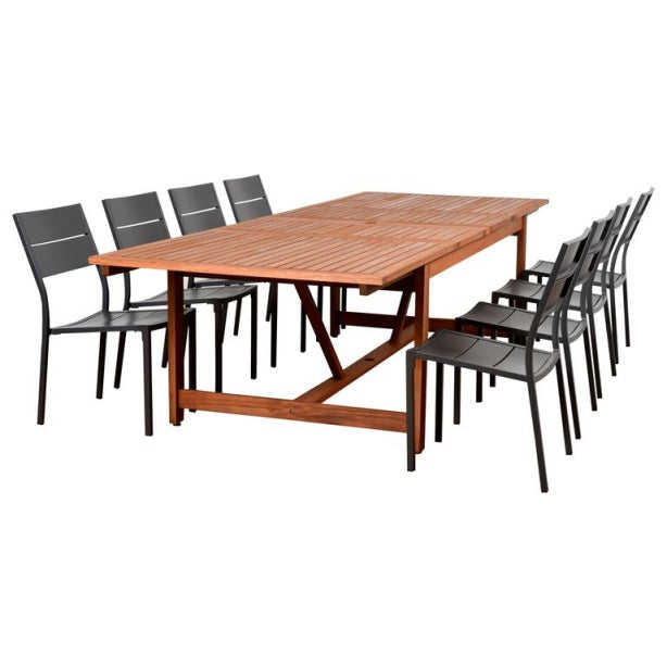 International Home Miami Amazonia Koningsdam 9 Piece Rectangular Patio Dining Set