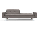 Innovation Living Dublexo Sofa With Arms in Dark Wood/Stainless Steel