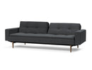 Innovation Living Dublexo Sofa With Arms in Dark Wood/Stainless Steel